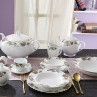 سرویس چینی 102 پارچه ایتالیا اف بیدگل درجه عالی زرین