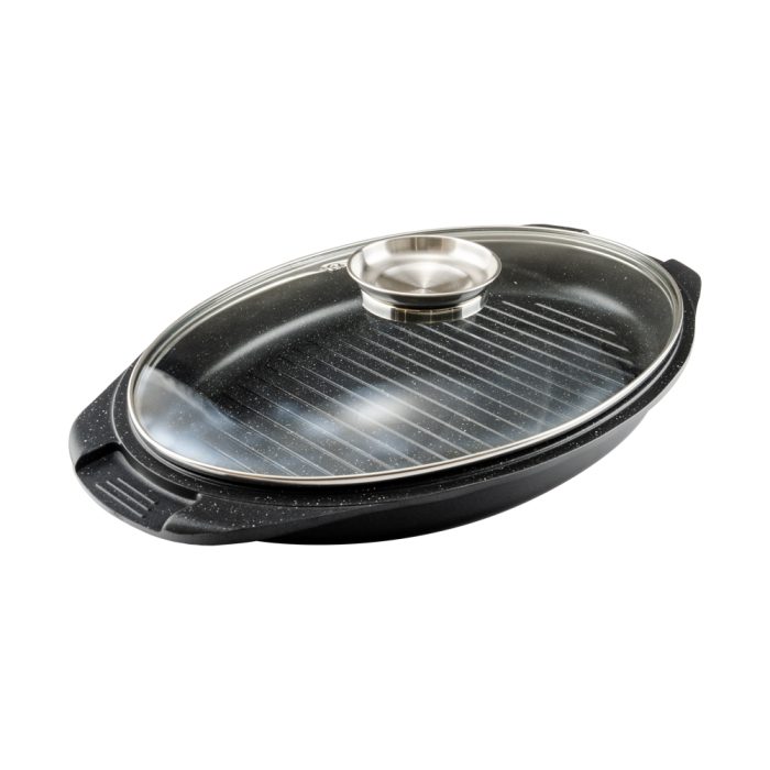 تابه مرغ و ماهی سایز 38 سه تیکه مدل ایتالیا B مشکی ام جی اس - Image 3