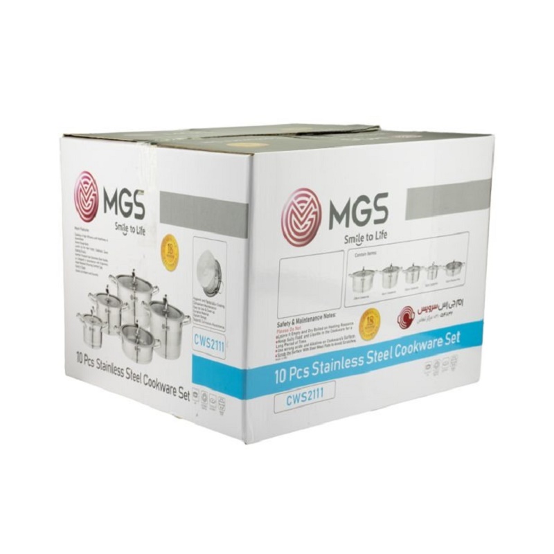 سرویس قابلمه استیل 10 پارچه ام جی اس مدل CWS2111 - Image 5