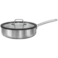تابه سایز 24 استیل تک دسته لیزری درب سیلیکون مدل PS3133 ام جی اس