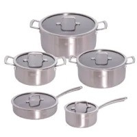 سرویس قابلمه 10 پارچه استیل کف لیزر مدل CWS-3110 ام جی اس